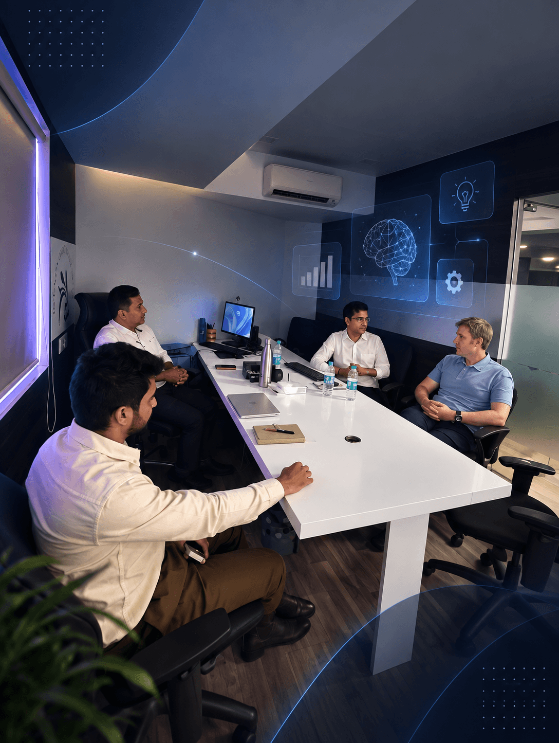 Enterprise team planning an AI transformation from idea to production